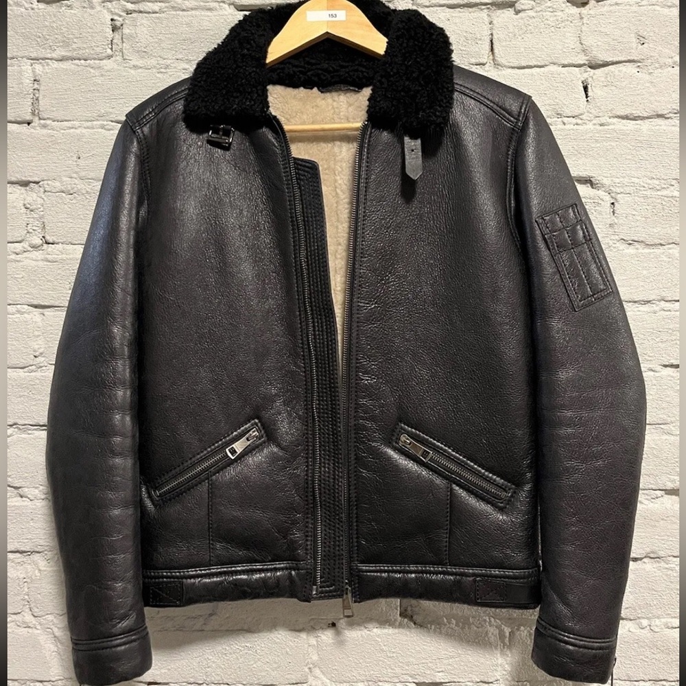 Burberry lamb shearling jacket sz 12 Y